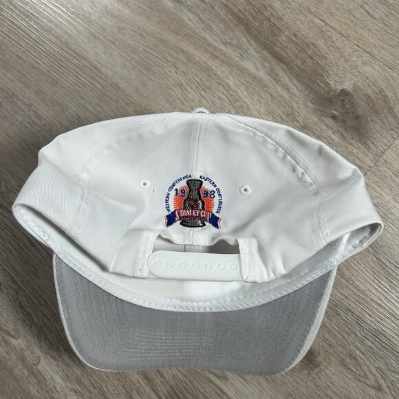 Vintage 1998 Detroit Red Wings Hat Snapback NHL White Stanley Cup Logo 7 Cap - Picture 6 of 8